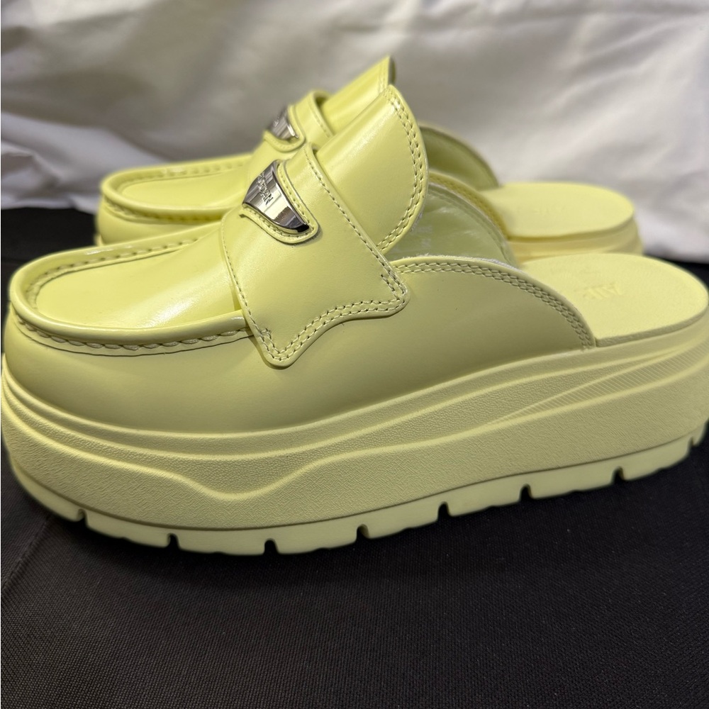 Air Jordan Loafer Mule (Women) W/Size 7 color:  Luminous Green/ Silver